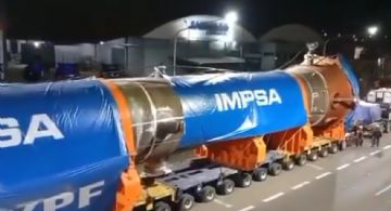 Demoran el traslado del reactor "más grande del país" por falta de autorización de Vialidad Nacional