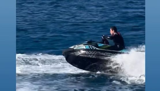 Moto acuática y velocidad: Colapinto de vacaciones