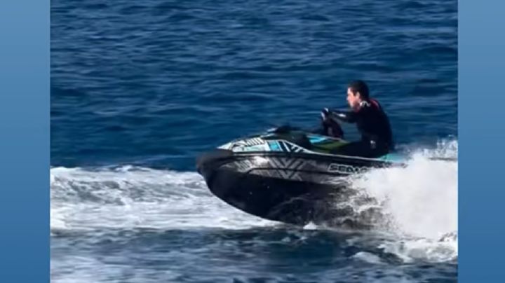 Moto acuática y velocidad: Colapinto de vacaciones