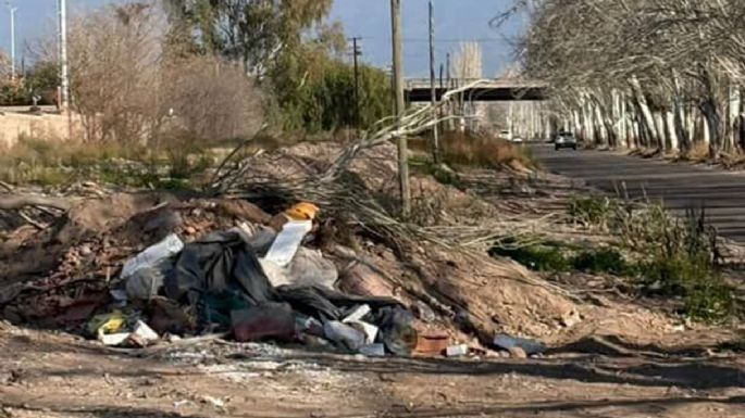 El deplorable estado de una calle en Luján de Cuyo con un pozo que es un peligro inminente
