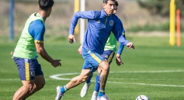 Di María se prepara para su primer clásico rosarino