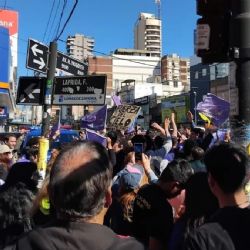 Atacaron a piedrazos a la caravana de Javier Milei 