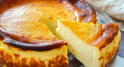 Prepará esta Torta Vasca con queso quemado