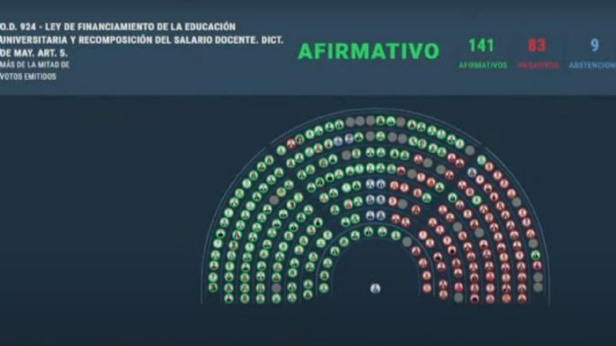 Diputados le dio media sanción al financiamiento universitario y a subir los salarios del Garraham