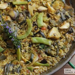 Espectacular paella de verduras