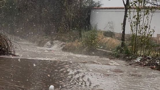 Problema crónico: la calle que se transformó en un río en Luján de Cuyo