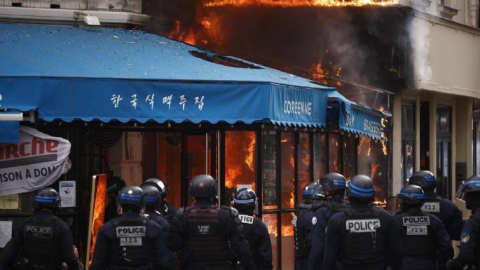 Bloqueos y detenidos en Francia durante una jornada de protesta