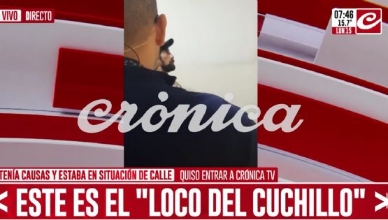 Detuvieron a un hombre que intentó entrar con un cuchillo a Crónica TV