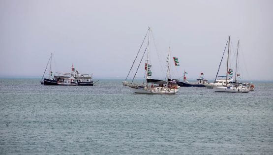 Zarpó la flota solidaria que desafiará los drones de Israel para ayudar a Gaza