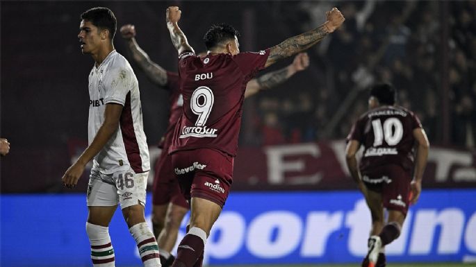 Lanús sacó ventaja, mínima y sobre la hora, pero ventaja al fin ante Fluminense