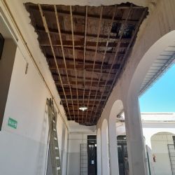 El grave estado en el que quedó la escuela Rawson tras la tormenta