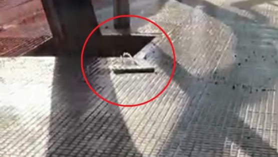 Arreglo y desarreglo: una "fuente" brota desde las baldosas en Ciudad