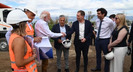 Diego Santilli recorrió las obras del Metrotranvía en el aeropuerto