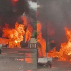 Feroz incendio en un depósito de garrafas de Tucumán
