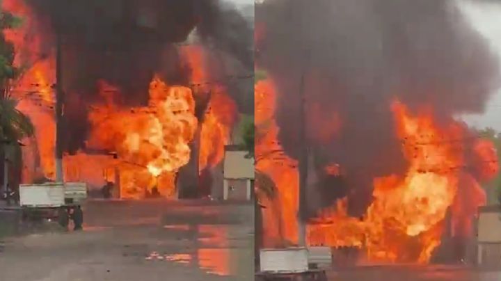 Feroz incendio en un depósito de garrafas de Tucumán