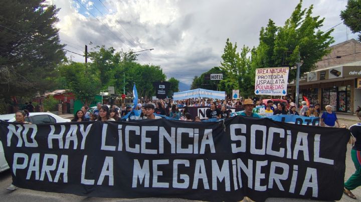Así fue la movilización contra la minería en Uspallata