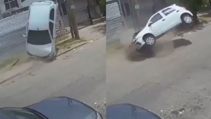 Delincuentes se enfrentaron a la Policía y escaparon tras un vuelco de película