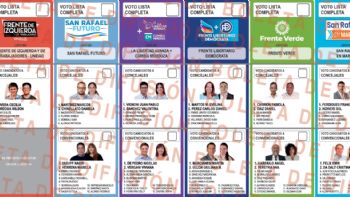 Atención: así es la boleta de candidatos para votar en San Rafael