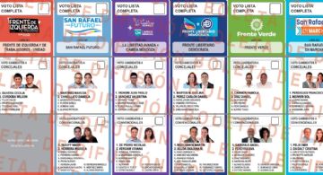 Atención: así es la boleta de candidatos para votar San Rafael