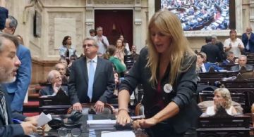 Reforma laboral: una diputada de UxP desenchufó micrófonos para interrumpir la sesión