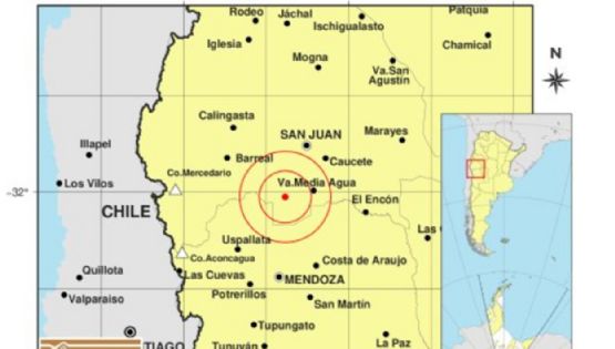 Tembló en San Juan y se sintió en Mendoza