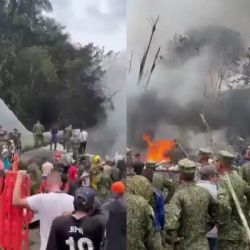 Avión Hércules con más de 100 soldados se estrelló en Colombia 