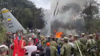 Avión Hércules con más de 100 soldados se estrelló en Colombia 