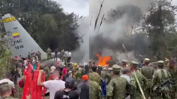 Avión Hércules con más de 100 soldados se estrelló en Colombia 