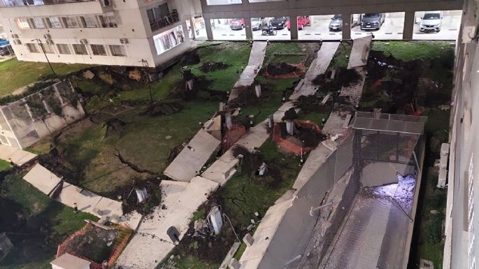 Hubo un derrumbe en un complejo de viviendas en Parque Patricios