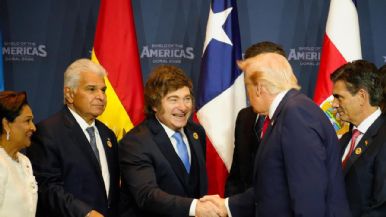 Foto iliustrativa de  Milei participó de la cumbre “Escudo de las Américas” convocada por Trump