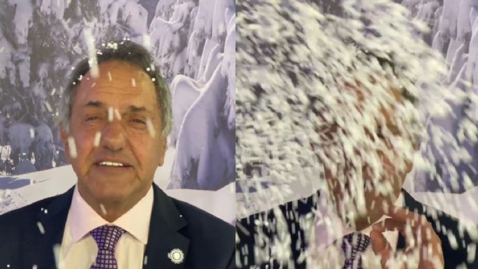 Scioli grabó un video de bajo presupuesto para promocionar la temporada invernal: “Es un sketch de Videomatch”