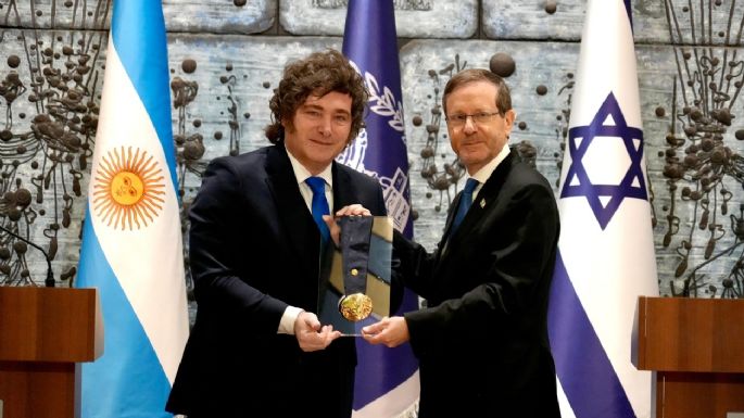 Javier Milei recibió la “Medalla Presidencial de Honor” en Israel 