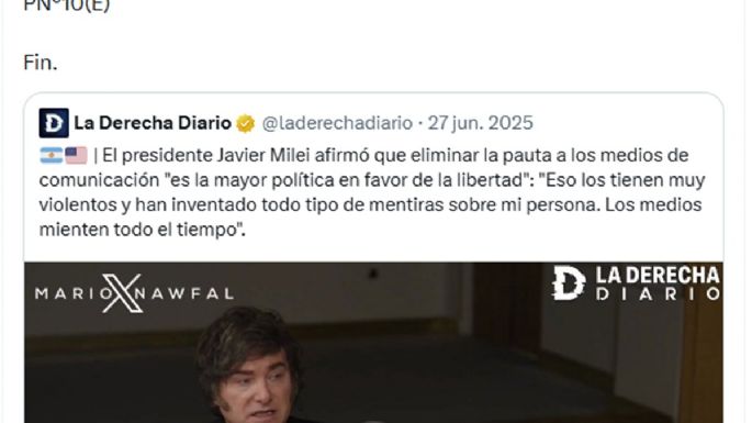 Milei le dijo al periodista Carlos Pagni que es un "delincuente malparido"