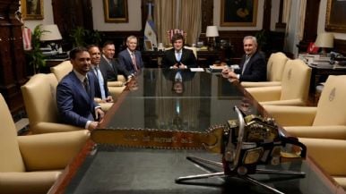 Foto iliustrativa de  Javier Milei recibió al empresario estadounidense Peter Thiel