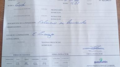 Foto iliustrativa de  Atención: advierten acerca de multas viales truchas en Guaymallén