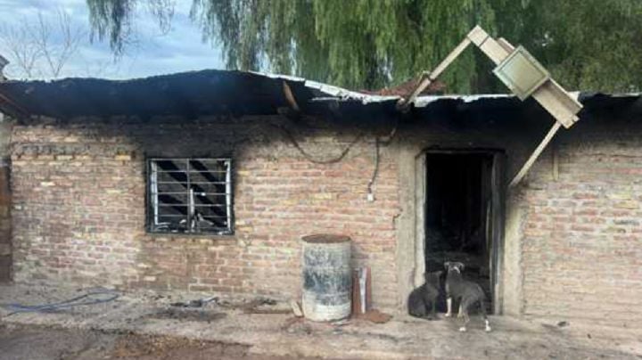 Rescataron a dos niños entre las llamas en Guaymallén